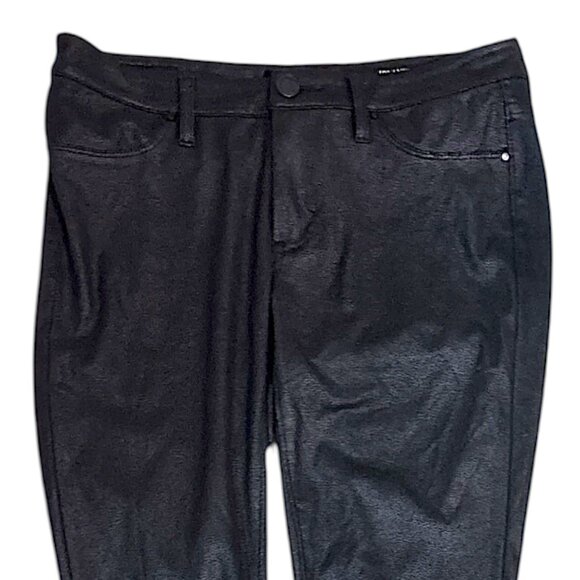 BLANKNYC Spray On Super Skinny Textured Ankle Pants Size 27 Black Rocker Biker - Picture 5 of 15
